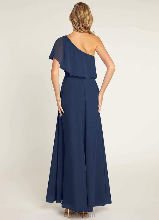 Belinda Floor Length Natural Waist One Shoulder Sleeveless Bridesmaid Dresses