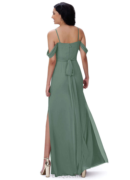 Suzanne Natural Waist Sleeveless One Shoulder Floor Length A-Line/Princess Bridesmaid Dresses