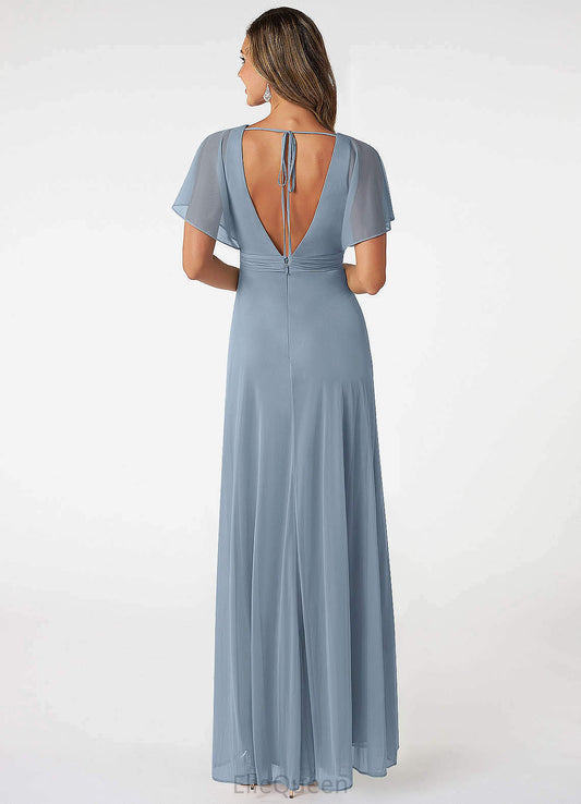 Harmony Natural Waist Sleeveless Scoop A-Line/Princess Floor Length Bridesmaid Dresses