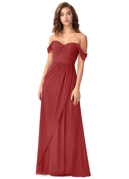 Ali Floor Length Sheath/Column Sleeveless Natural Waist Spandex V-Neck Bridesmaid Dresses