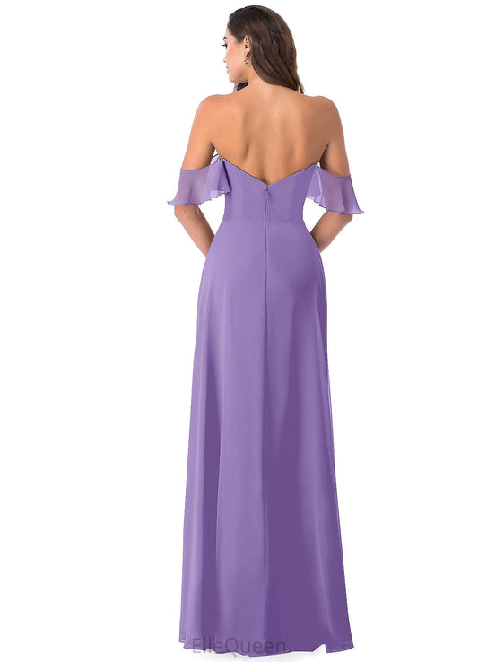 Shayla Spaghetti Staps Sleeveless A-Line/Princess Natural Waist Floor Length Bridesmaid Dresses