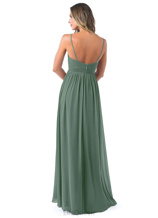 Anastasia Floor Length A-Line/Princess One Shoulder Sleeveless Natural Waist Bridesmaid Dresses
