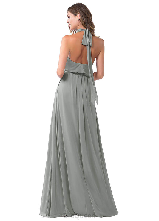 Nathaly A-Line/Princess Short Sleeves Floor Length Natural Waist Bridesmaid Dresses