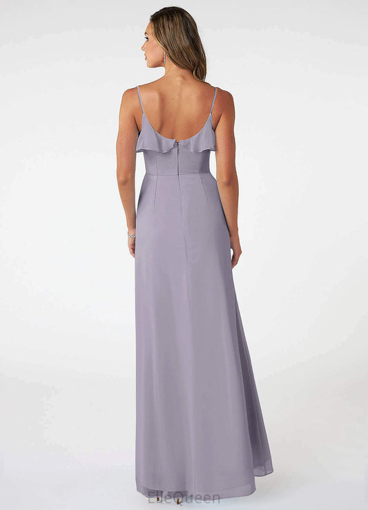 Reese A-Line/Princess V-Neck Natural Waist Sleeveless Floor Length Bridesmaid Dresses