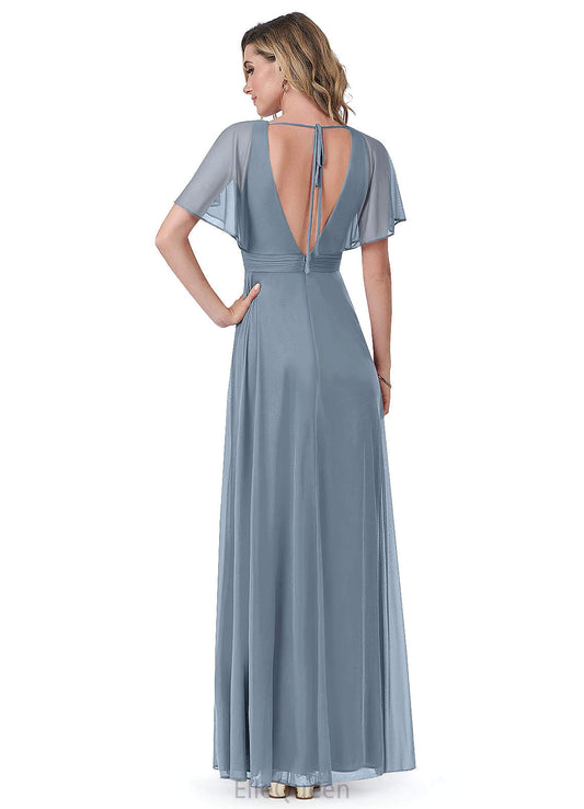 Gina Trumpet/Mermaid Floor Length Sleeveless Satin Spaghetti Staps Natural Waist Bridesmaid Dresses