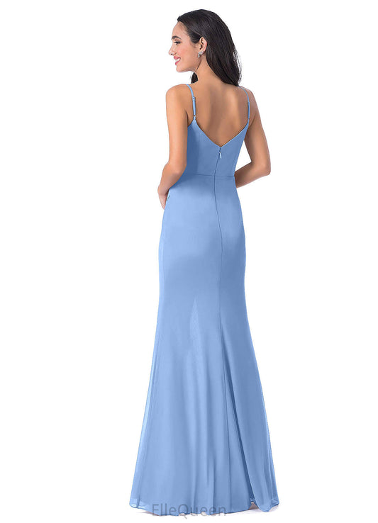 Evelin V-Neck Floor Length Natural Waist Sleeveless A-Line/Princess Bridesmaid Dresses