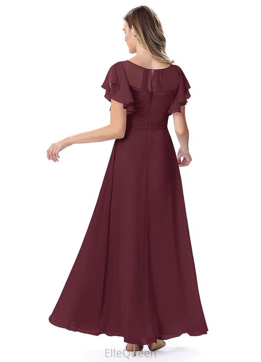 Paulina Floor Length Halter Sleeveless A-Line/Princess Natural Waist Bridesmaid Dresses
