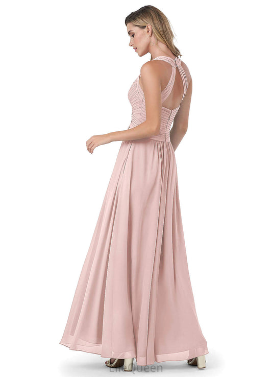 Precious Natural Waist Sleeveless A-Line/Princess Straps Floor Length Bridesmaid Dresses
