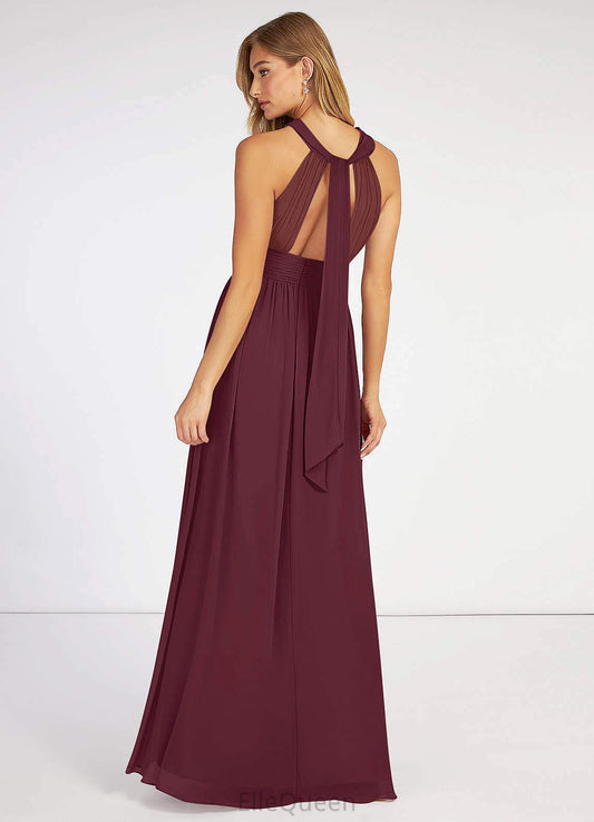 Jan Tea Length Sleeveless A-Line/Princess Natural Waist V-Neck Bridesmaid Dresses