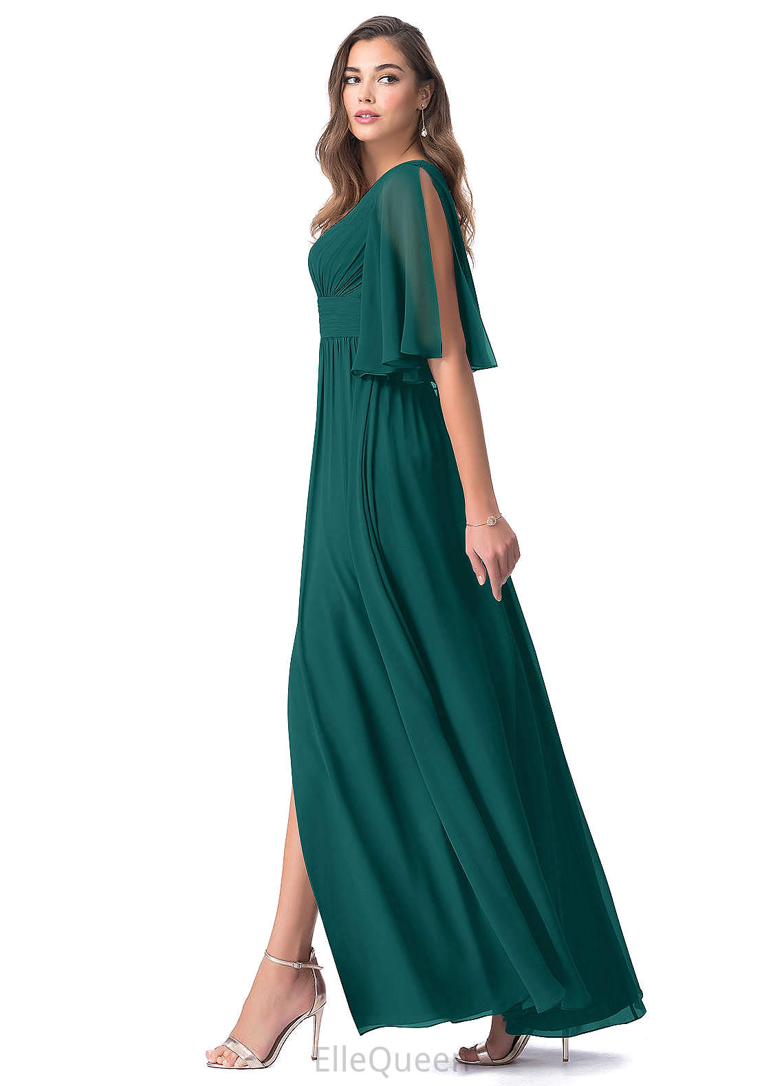 Jaylene Floor Length Natural Waist V-Neck Sleeveless A-Line/Princess Bridesmaid Dresses