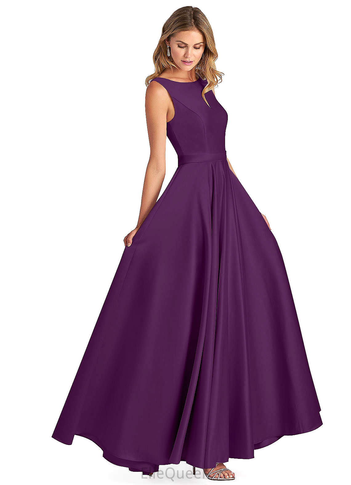 Lilliana Straps Natural Waist Floor Length A-Line/Princess Sleeveless Bridesmaid Dresses