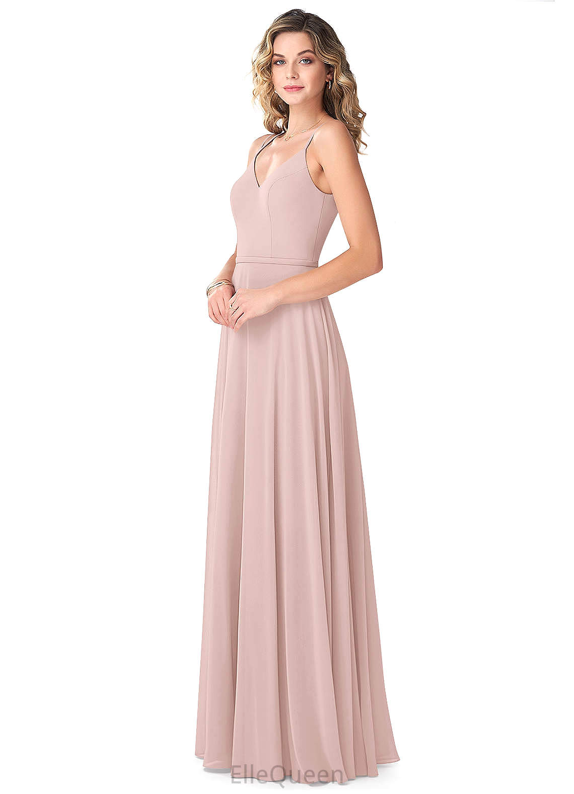 Kristina Sleeveless Scoop Natural Waist A-Line/Princess Floor Length Bridesmaid Dresses
