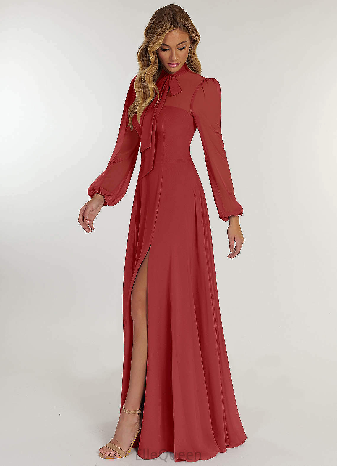 Cassidy Trumpet/Mermaid Natural Waist Floor Length Spaghetti Staps Sleeveless Bridesmaid Dresses