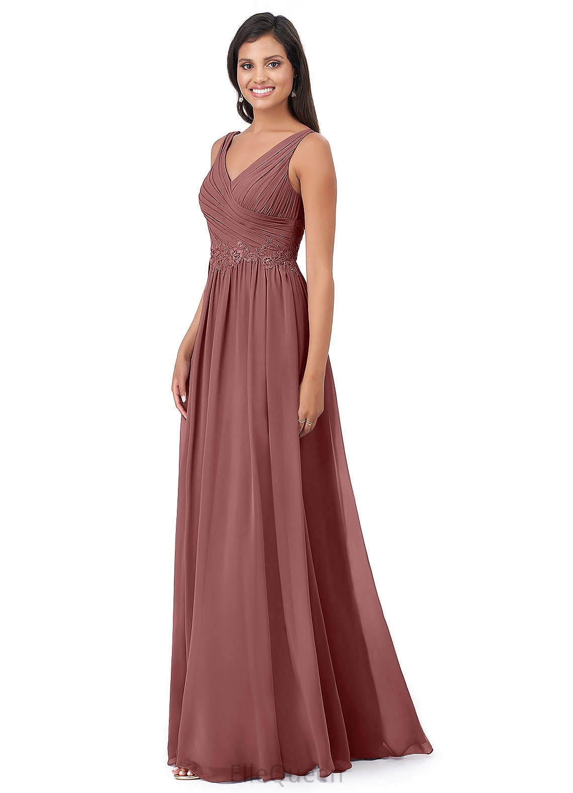 Quintina A-Line/Princess Natural Waist Knee Length One Shoulder Sleeveless Bridesmaid Dresses