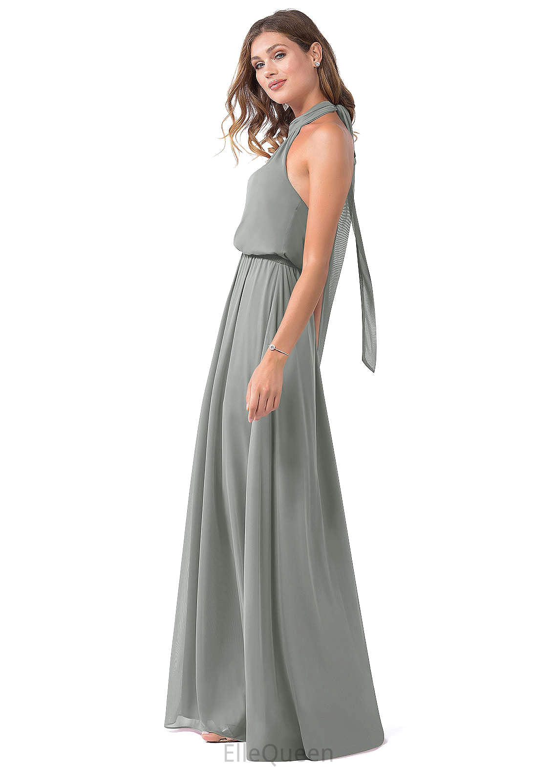 Nathaly A-Line/Princess Short Sleeves Floor Length Natural Waist Bridesmaid Dresses
