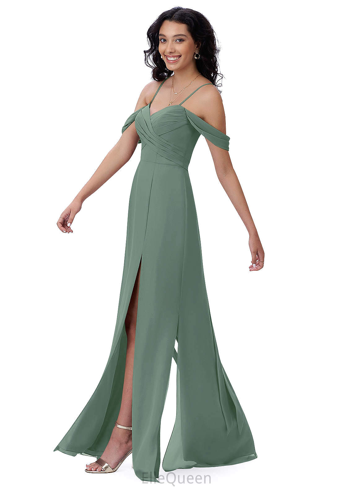 Suzanne Natural Waist Sleeveless One Shoulder Floor Length A-Line/Princess Bridesmaid Dresses