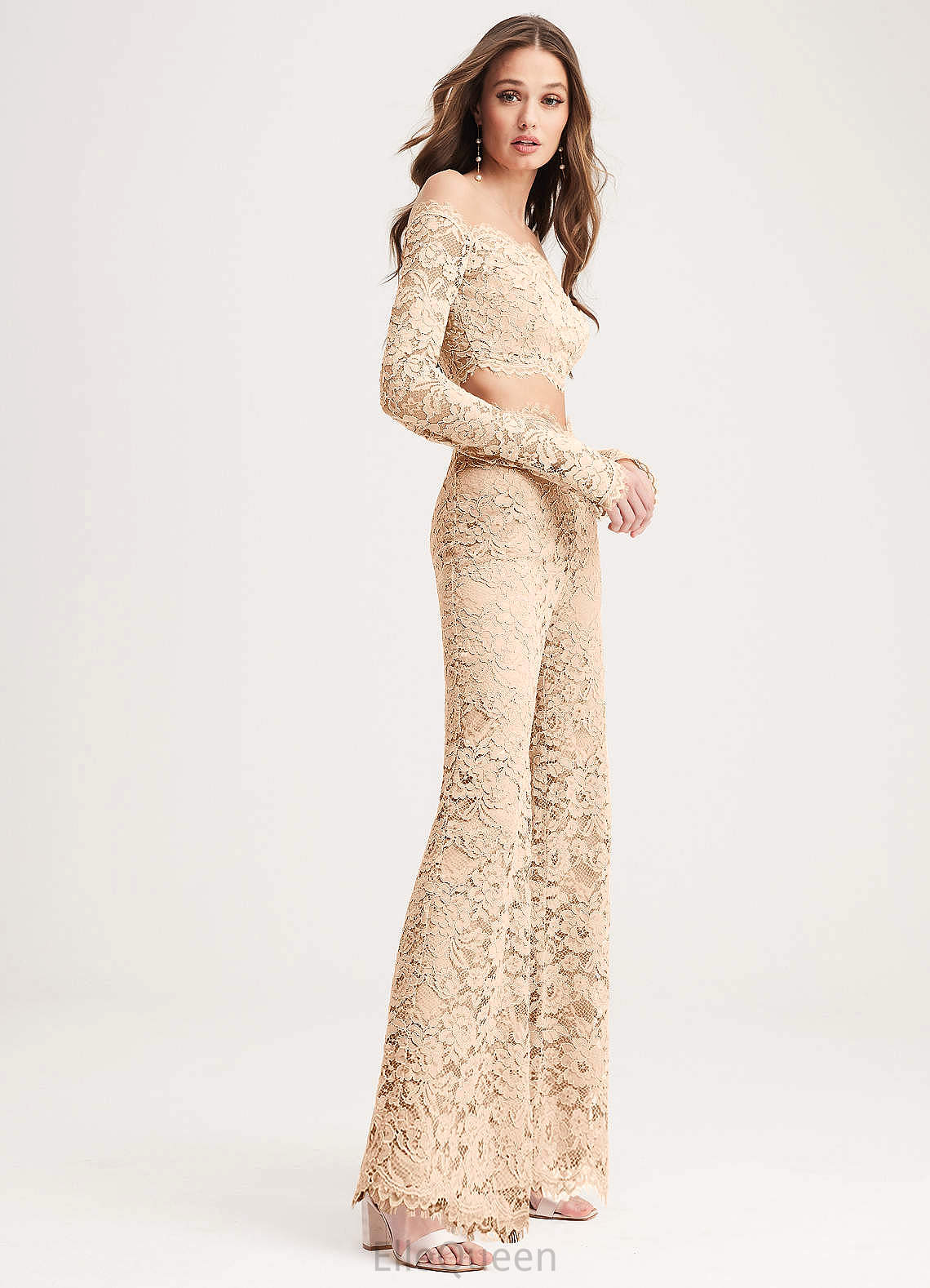 Leslie A-Line/Princess V-Neck Sleeveless Floor Length Natural Waist Bridesmaid Dresses