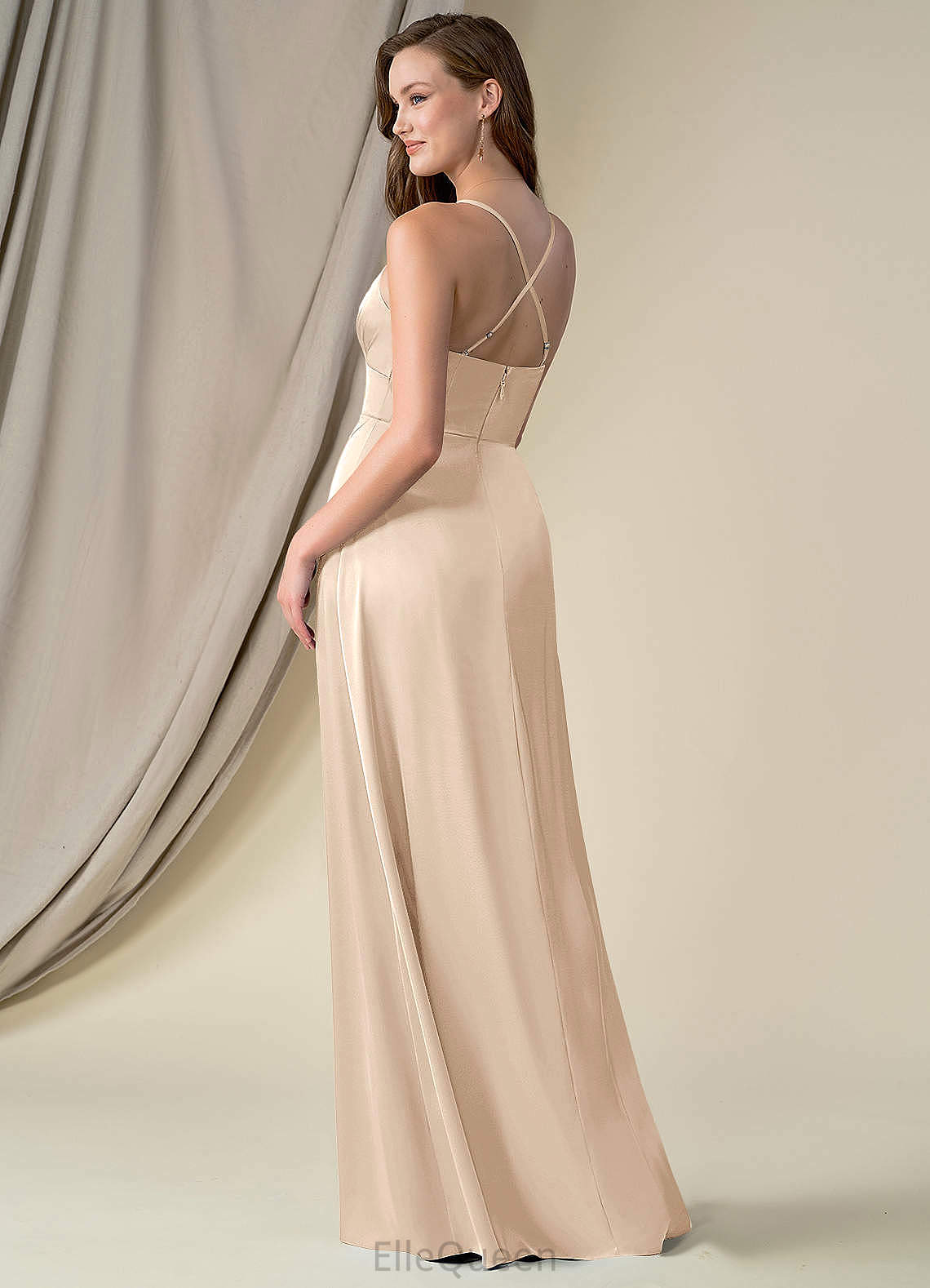 Aubrey Knee Length Sleeveless One Shoulder A-Line/Princess Natural Waist Bridesmaid Dresses
