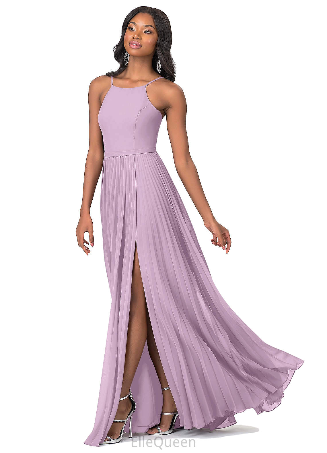 Meredith Natural Waist Knee Length Straps Sleeveless A-Line/Princess Bridesmaid Dresses