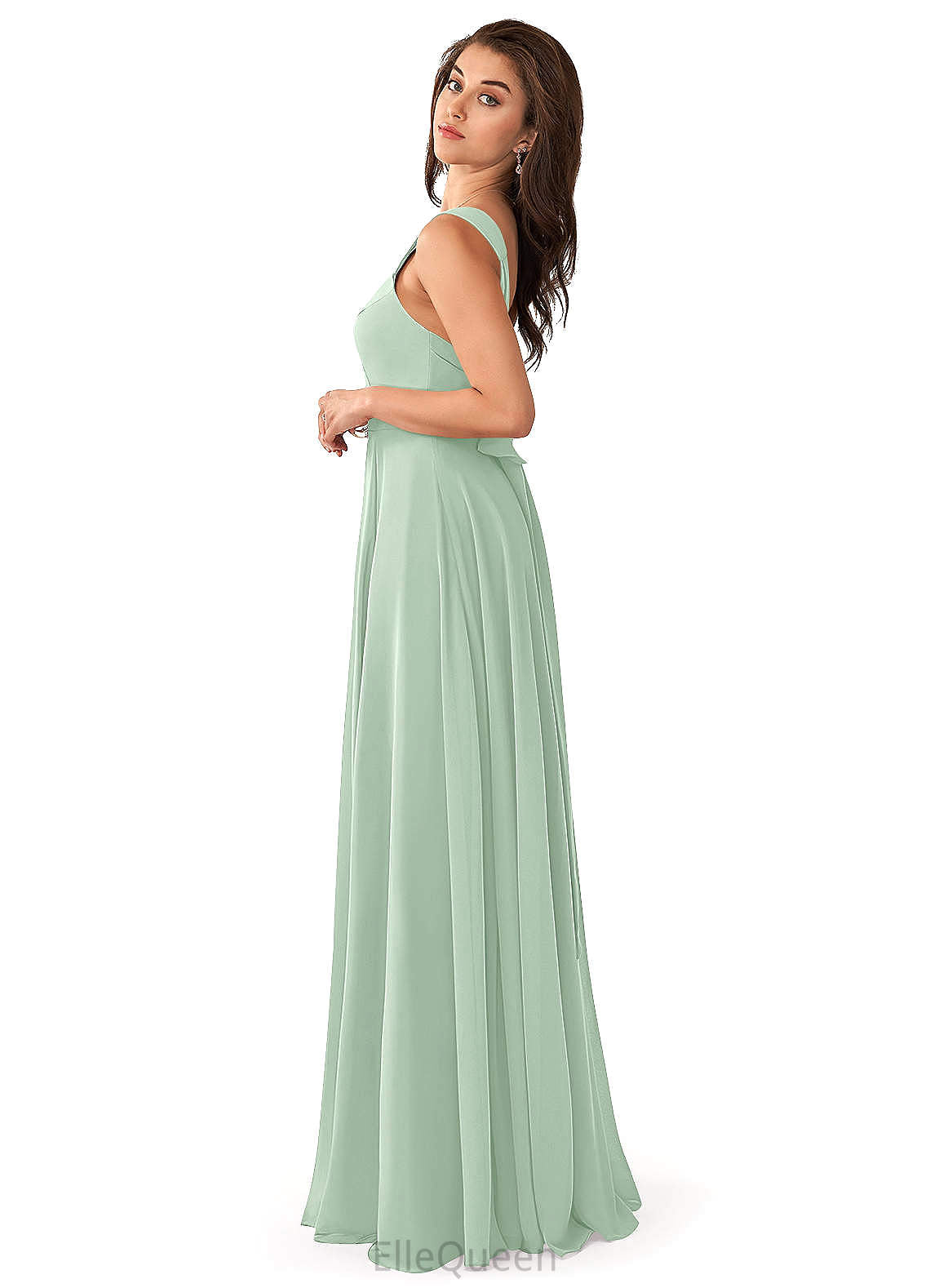 Elise Straps A-Line/Princess Floor Length Natural Waist Sleeveless Bridesmaid Dresses