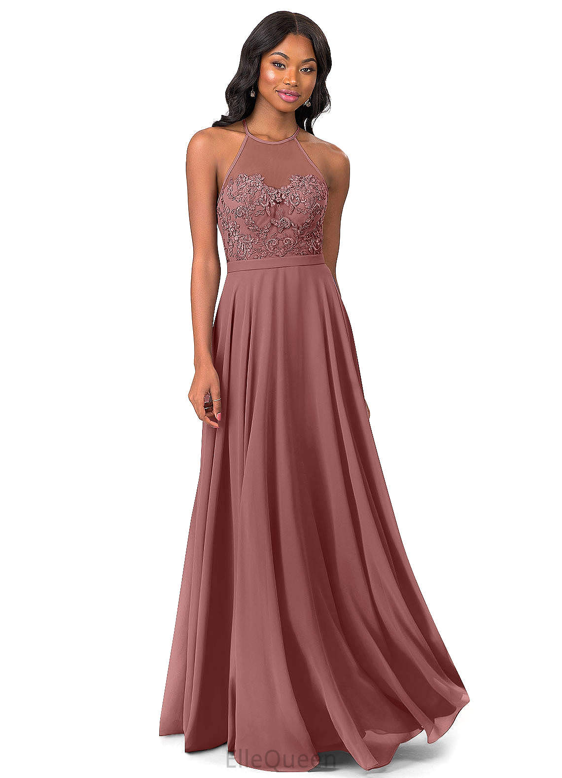Tara A-Line/Princess Tulle Sleeveless Spaghetti Staps Natural Waist Floor Length Bridesmaid Dresses