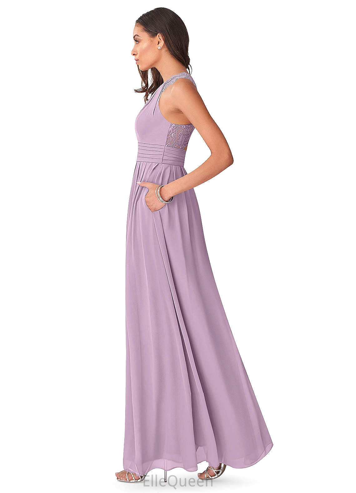 Mary Floor Length Natural Waist Sleeveless One Shoulder Velvet Trumpet/Mermaid Bridesmaid Dresses