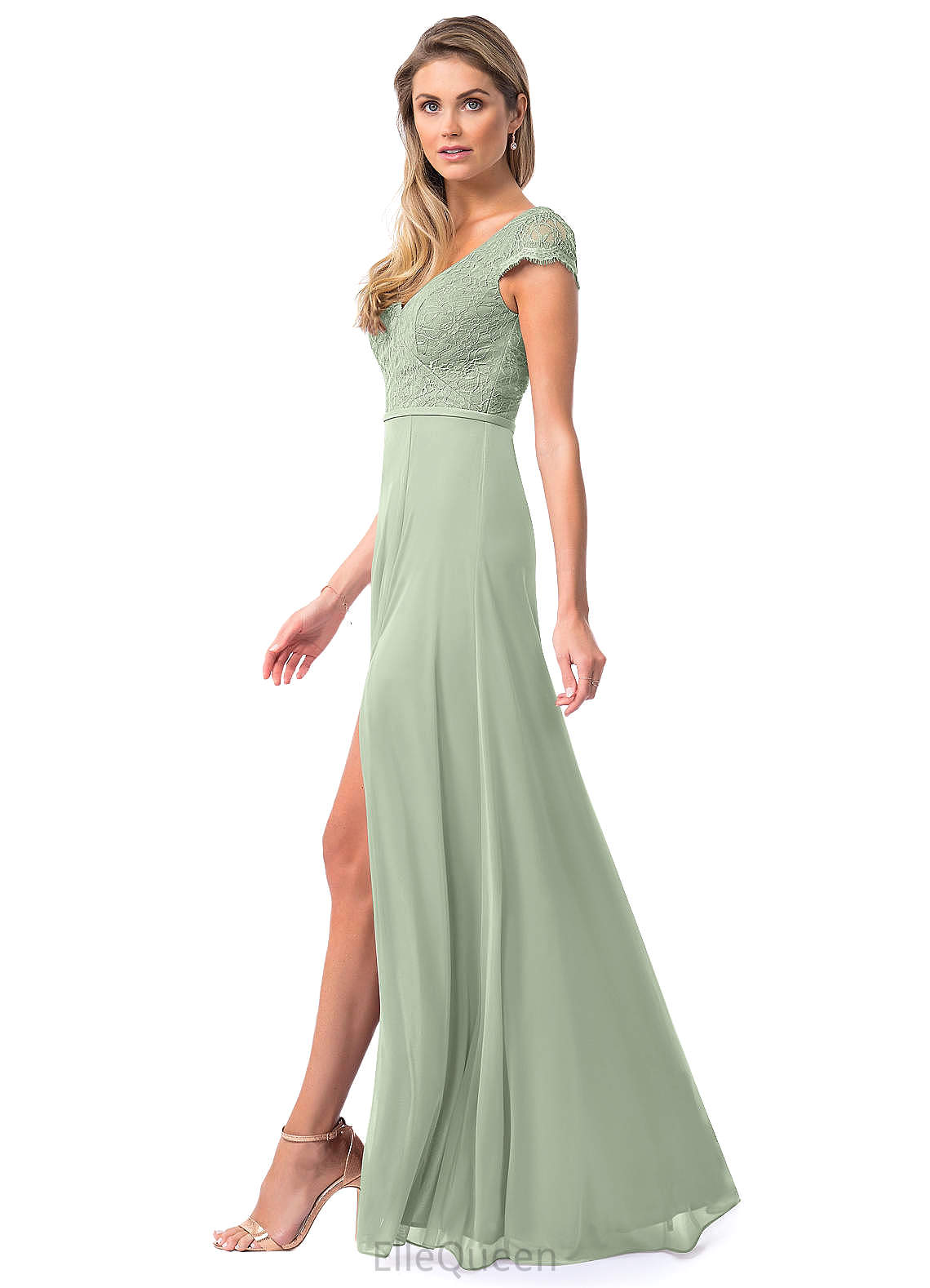 Danna Sleeveless A-Line/Princess Floor Length Spaghetti Staps Natural Waist Bridesmaid Dresses