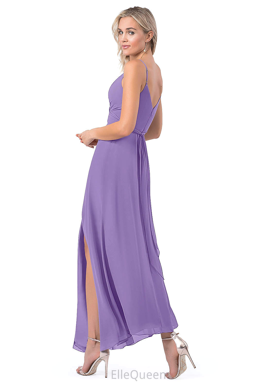 Ashlyn Sleeveless Floor Length A-Line/Princess Scoop Natural Waist Bridesmaid Dresses