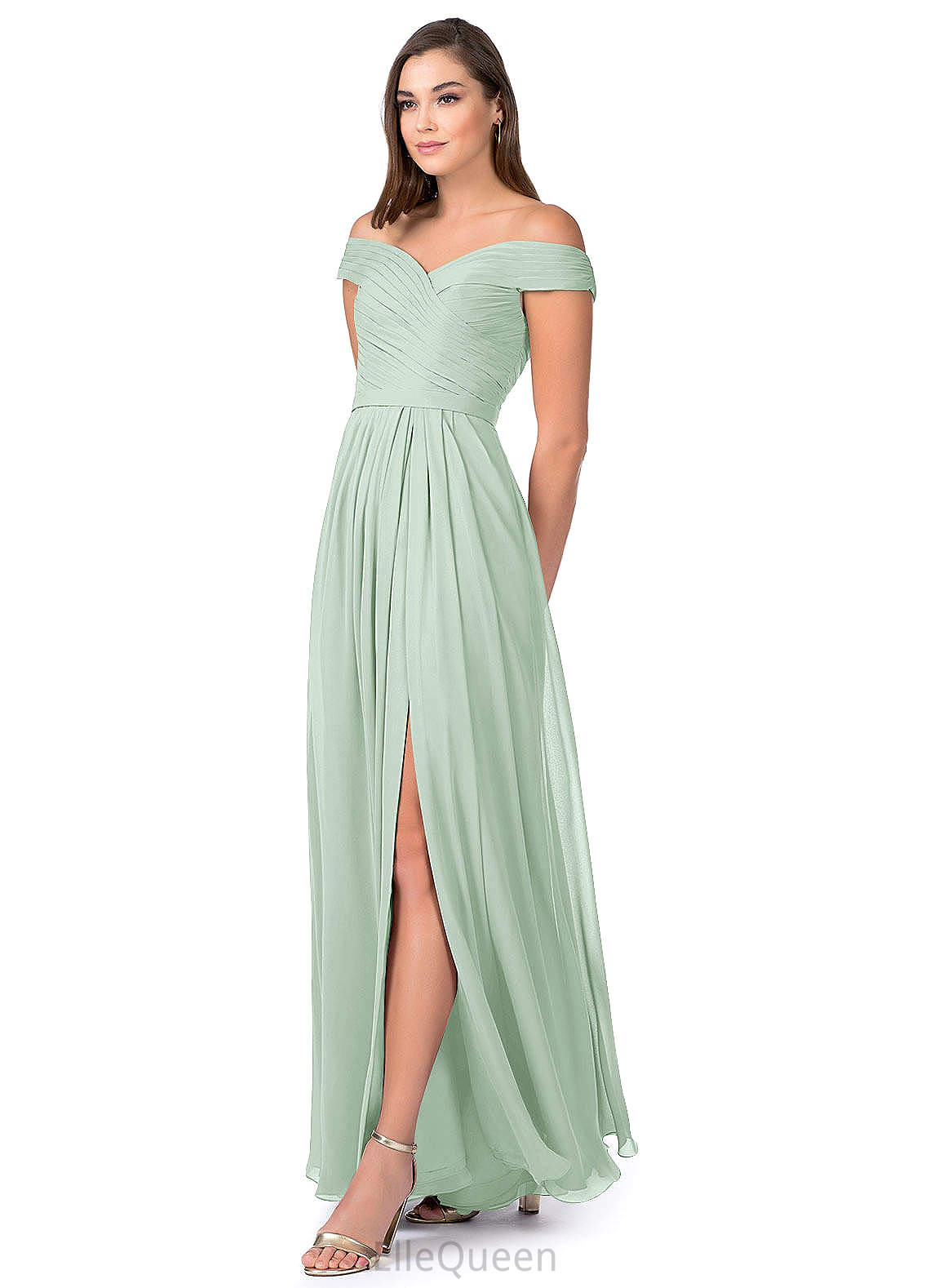 Brianna Straps Floor Length Natural Waist Sleeveless A-Line/Princess Bridesmaid Dresses