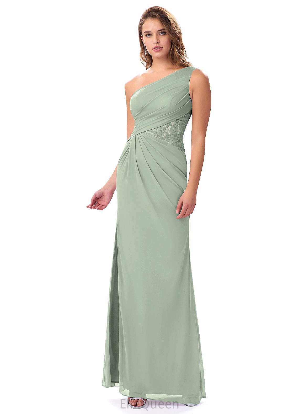 Ali Natural Waist Sleeveless A-Line/Princess Floor Length Scoop Bridesmaid Dresses