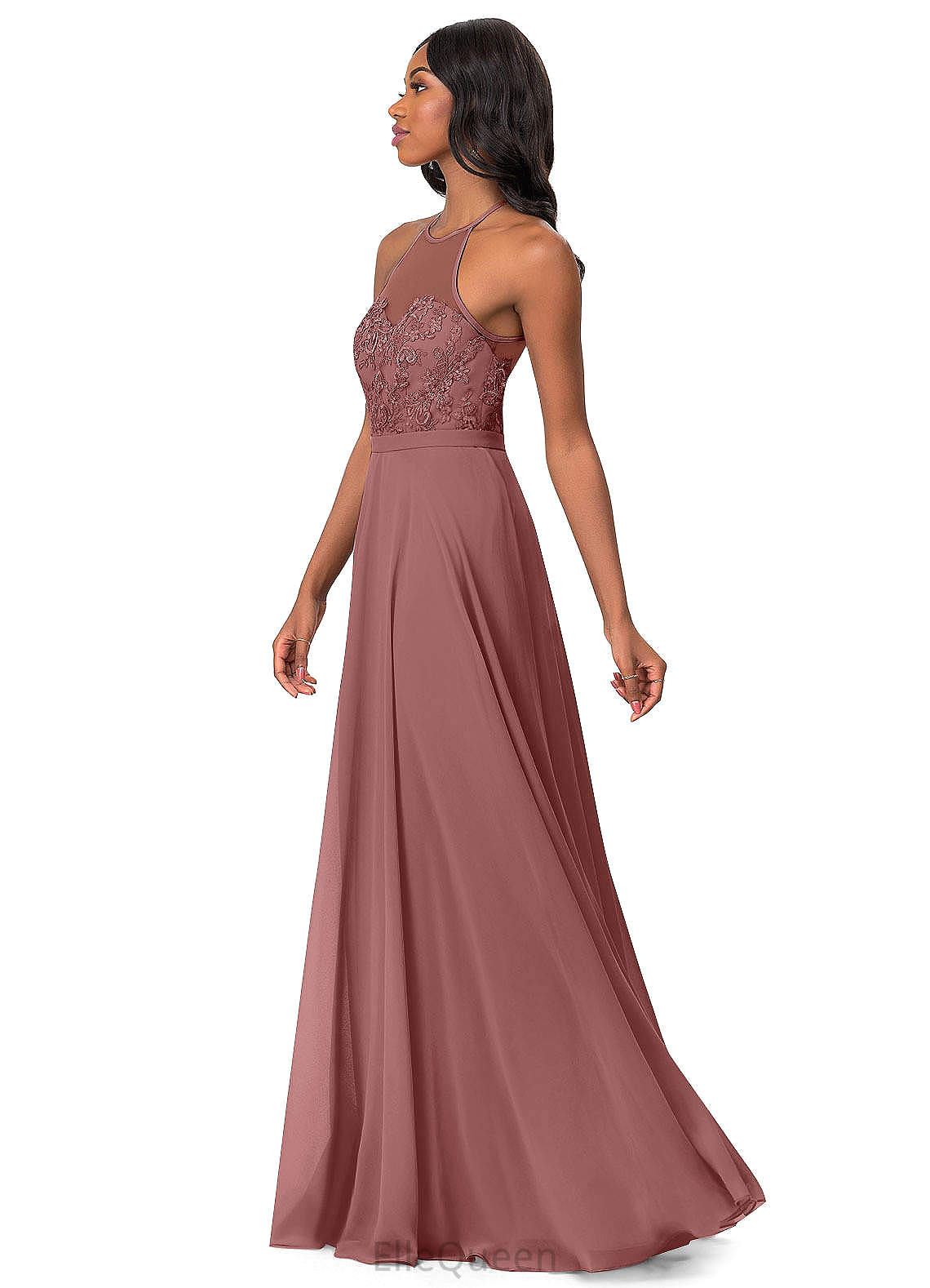 Tara A-Line/Princess Tulle Sleeveless Spaghetti Staps Natural Waist Floor Length Bridesmaid Dresses