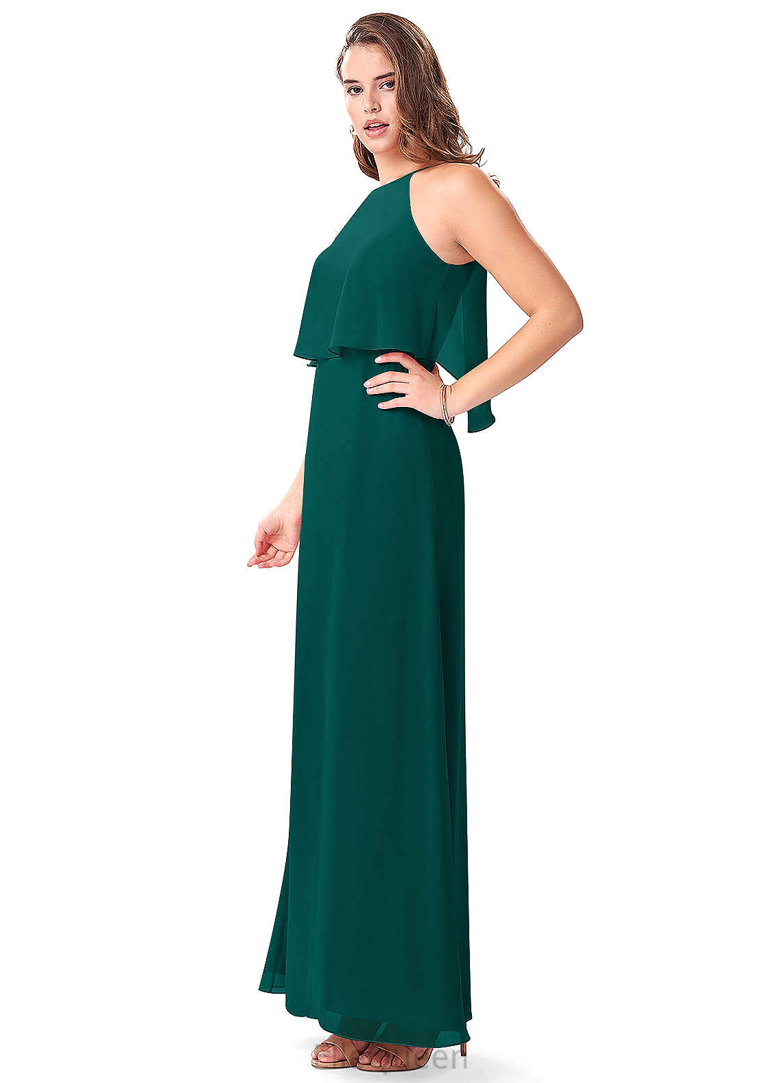 Gillian Trumpet/Mermaid Natural Waist Scoop Sleeveless Floor Length Bridesmaid Dresses