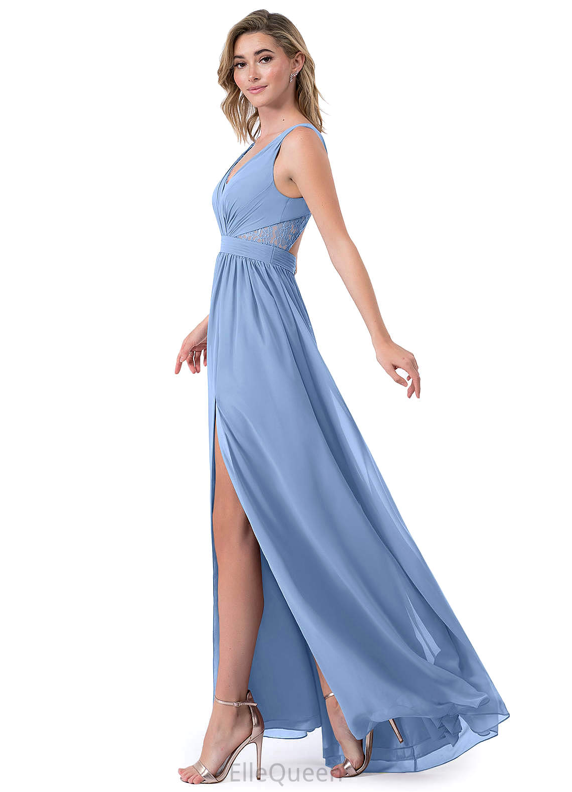 Sally Natural Waist Sleeveless Floor Length A-Line/Princess Scoop Bridesmaid Dresses