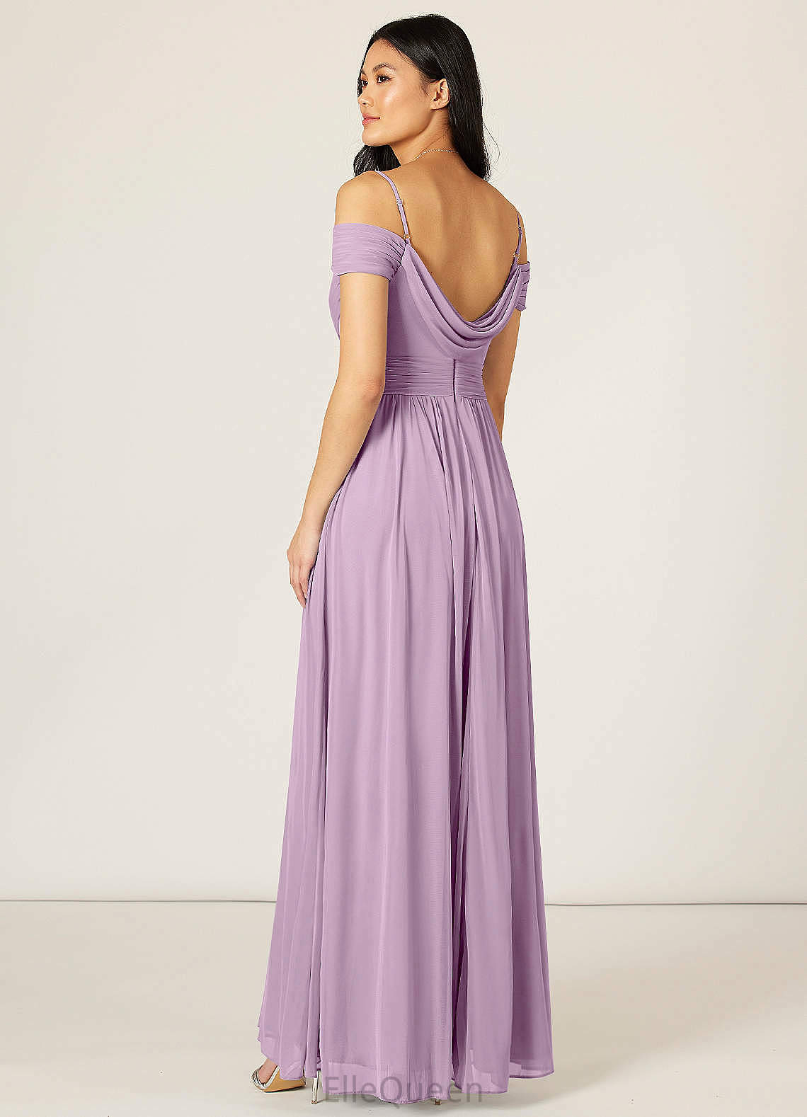 Eliza Spaghetti Staps Sleeveless A-Line/Princess Natural Waist Floor Length Bridesmaid Dresses