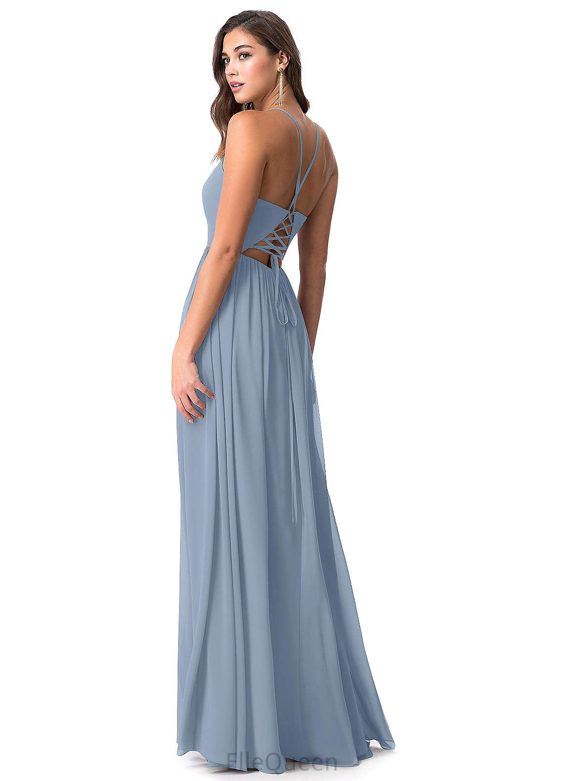 Khloe Sleeveless Scoop Floor Length Natural Waist A-Line/Princess Bridesmaid Dresses