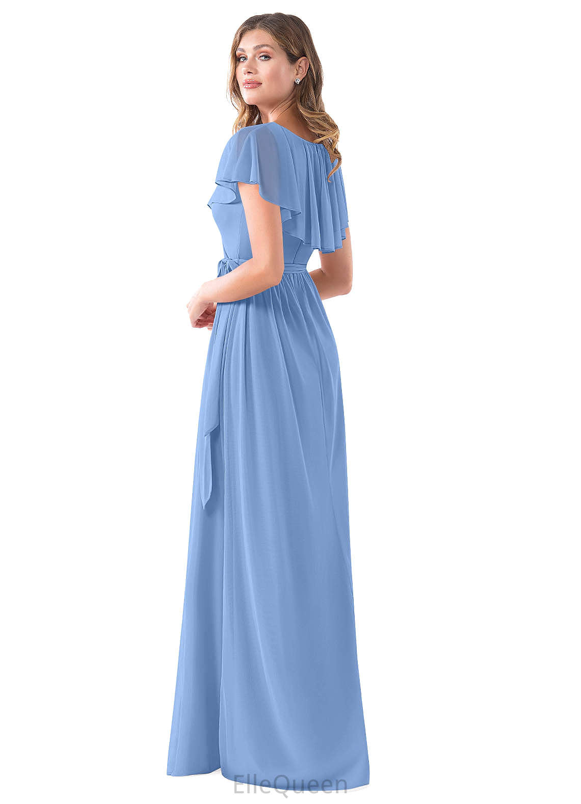 Savannah Natural Waist Scoop A-Line/Princess Sleeveless Floor Length Bridesmaid Dresses