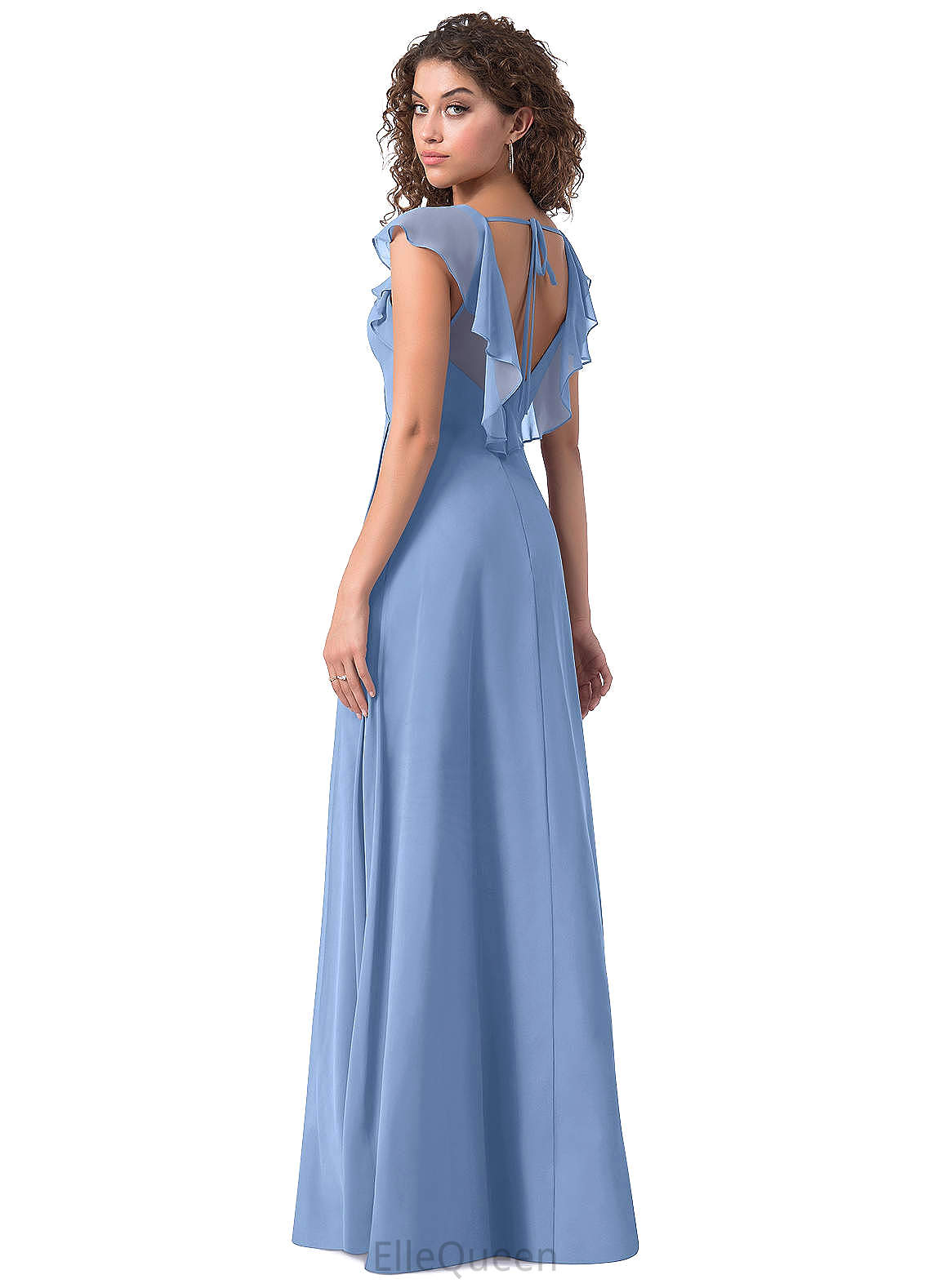 Jaqueline V-Neck Sleeveless A-Line/Princess Floor Length Natural Waist Bridesmaid Dresses