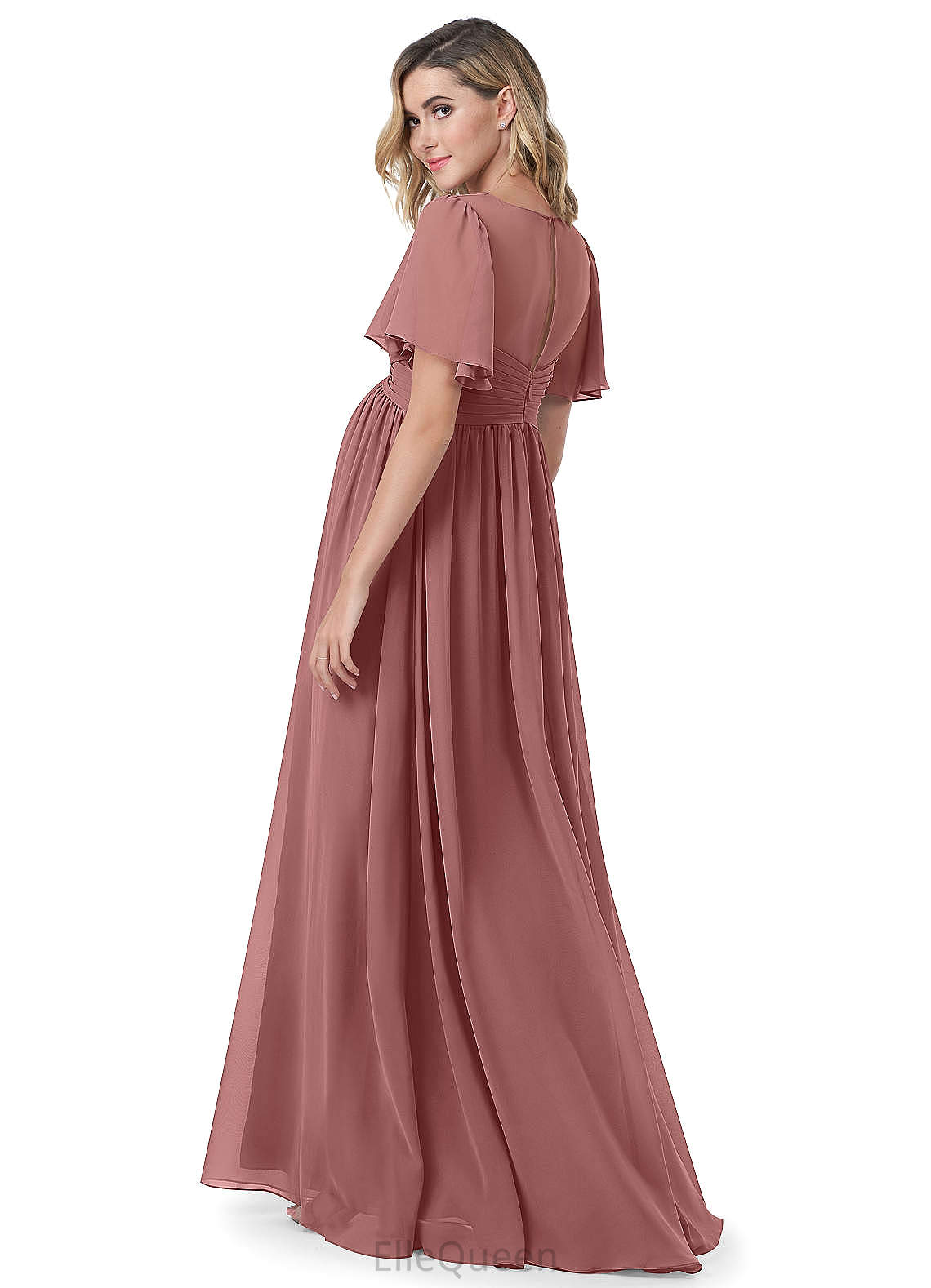 Angelique Natural Waist Sleeveless Floor Length A-Line/Princess Straps Bridesmaid Dresses