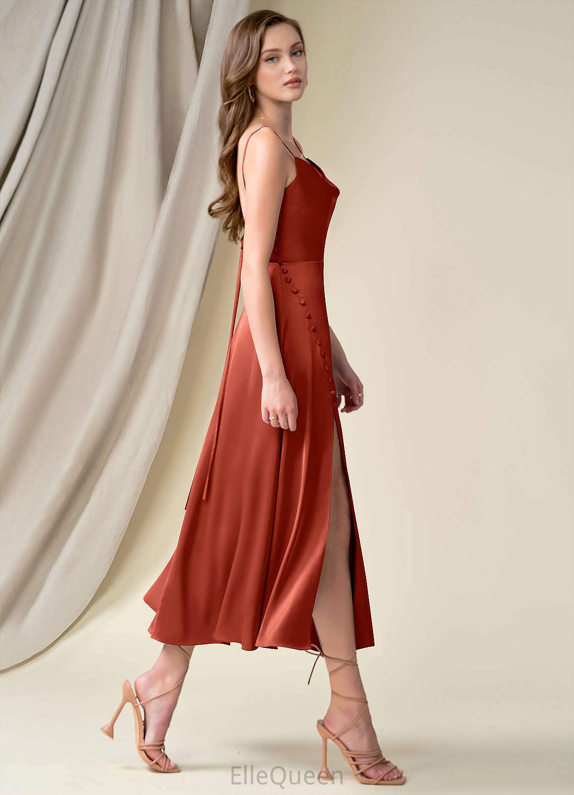 Brynlee Natural Waist Sleeveless Floor Length A-Line/Princess Straps Bridesmaid Dresses