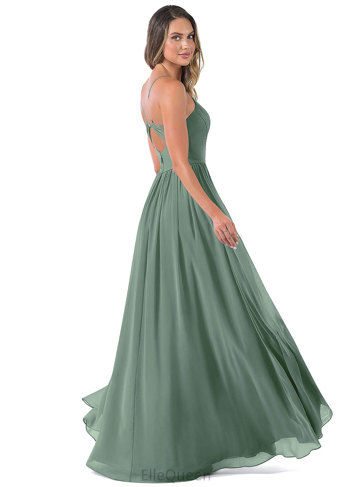 Angel Empire Waist Sleeveless Floor Length A-Line/Princess Bridesmaid Dresses