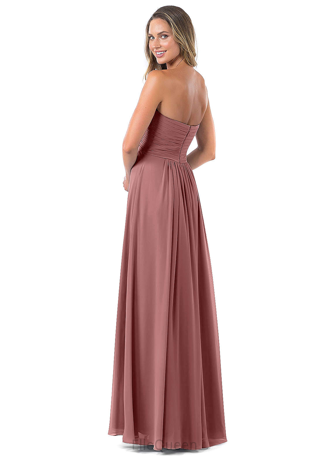 Emery Sleeveless Natural Waist One Shoulder A-Line/Princess Floor Length Bridesmaid Dresses