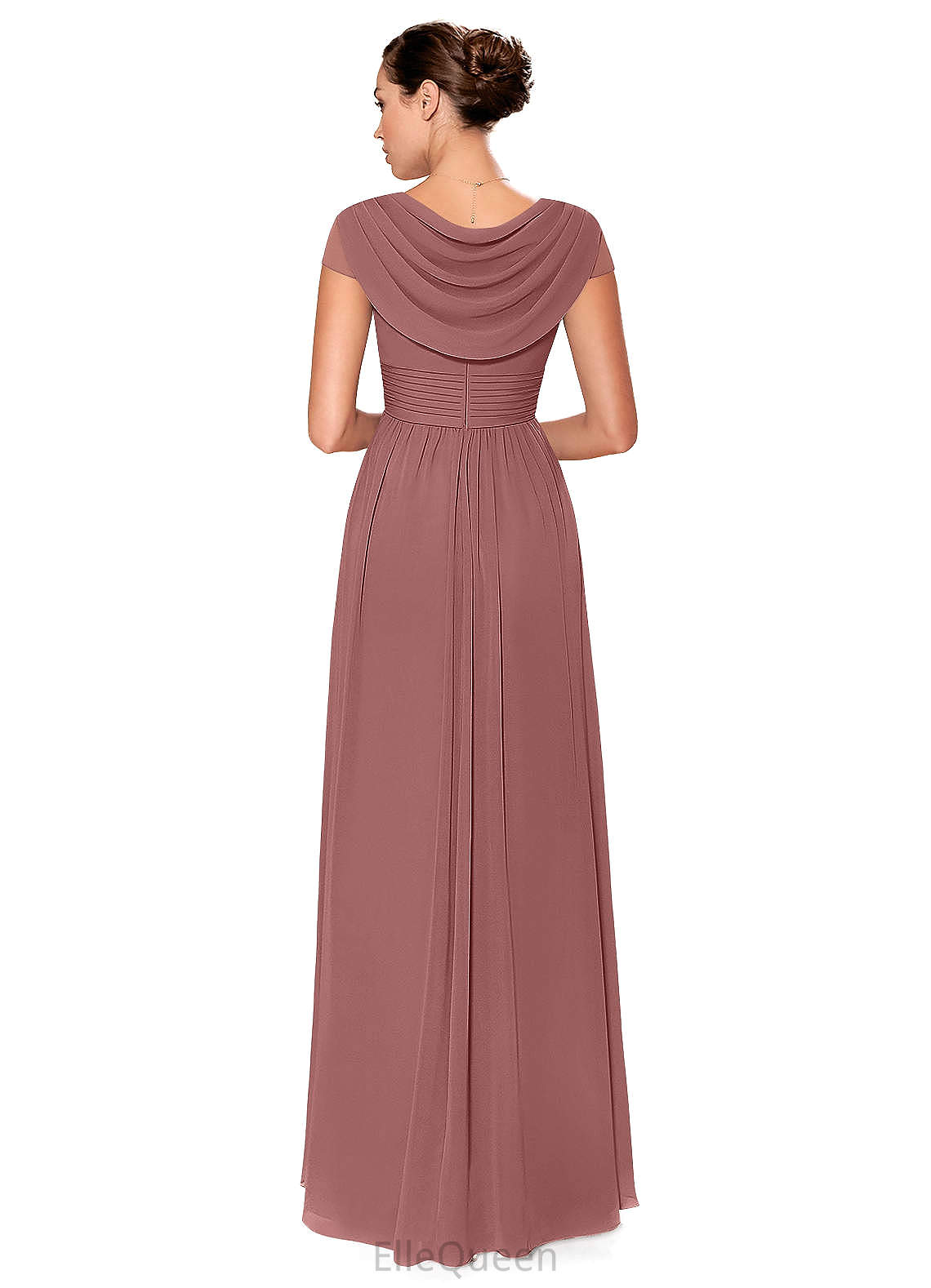 Kinley Floor Length V-Neck Natural Waist Sleeveless A-Line/Princess Bridesmaid Dresses