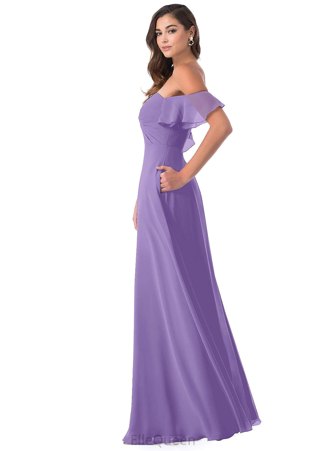 Shayla Spaghetti Staps Sleeveless A-Line/Princess Natural Waist Floor Length Bridesmaid Dresses