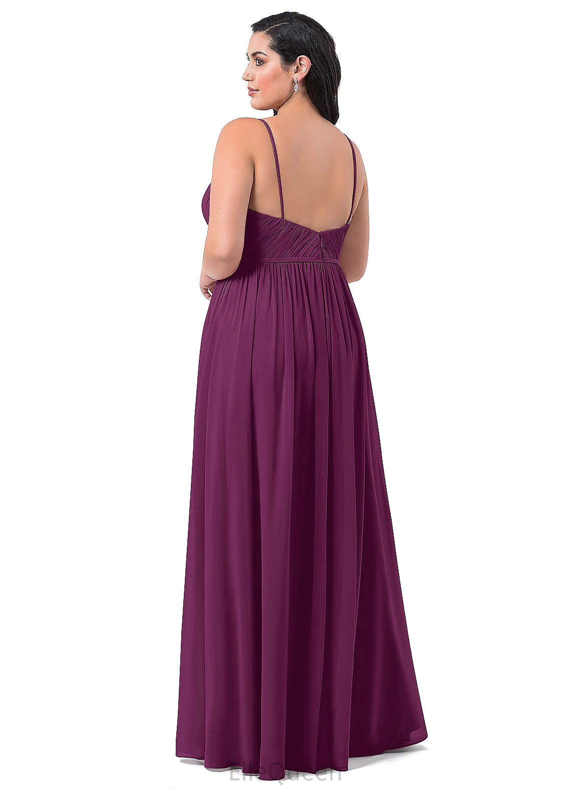 Yvonne Floor Length Natural Waist Sleeveless A-Line/Princess V-Neck Bridesmaid Dresses