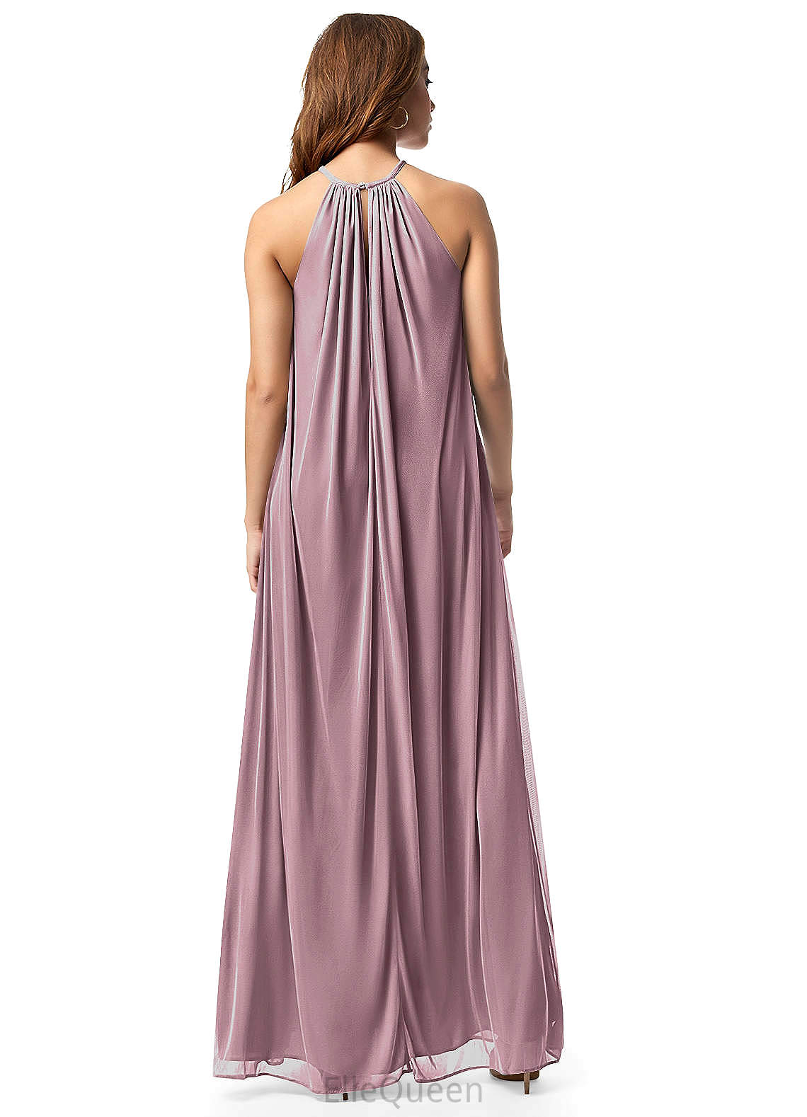 India Floor Length A-Line/Princess V-Neck Natural Waist Sleeveless Bridesmaid Dresses