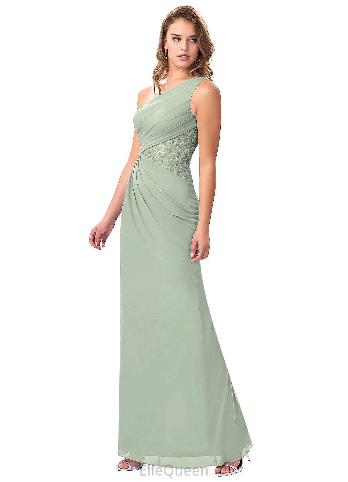 Ali Natural Waist Sleeveless A-Line/Princess Floor Length Scoop Bridesmaid Dresses