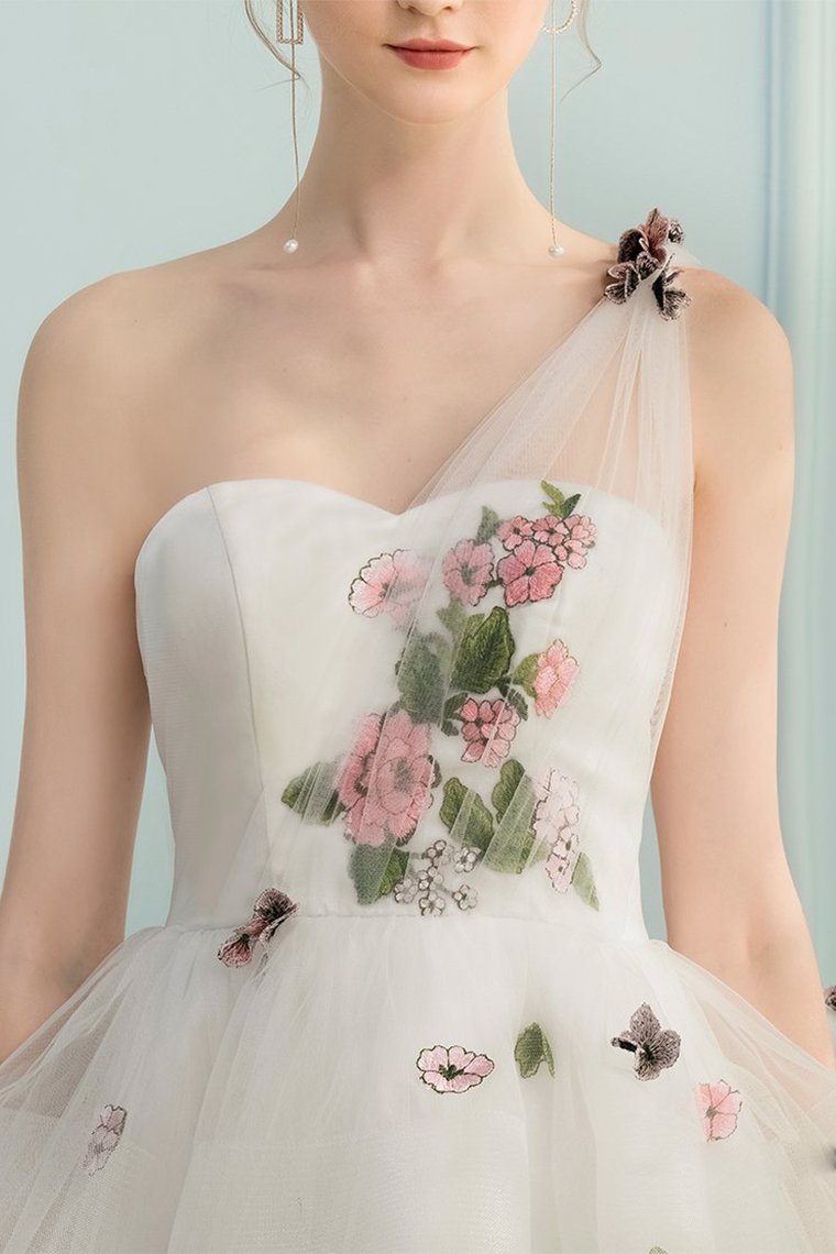 A-Line/Princess Halter Sleeveless Chiffon Marie Homecoming Dresses Short/Mini Ruffles Bridesmaid Dresses