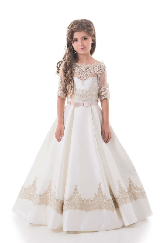 2024 New Arrival Sweetheart Flower Girl Dresses A Line Satin With Jacket
