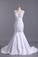 2024 Hot Wedding Dresses Mermaid V-Neck Court Train Satin With Applique Open Back