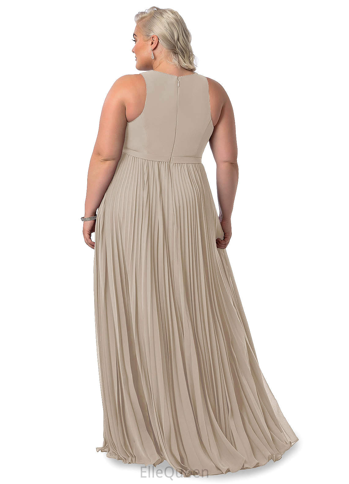 Juliet A-Line/Princess Tulle Natural Waist Scoop Floor Length Half Sleeves Bridesmaid Dresses